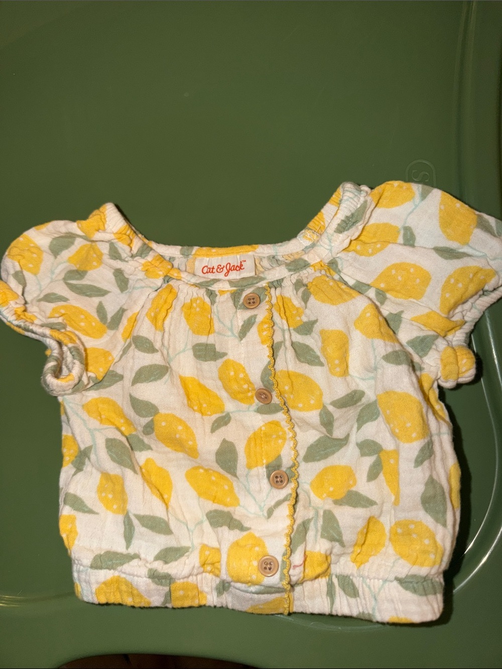 Cat & Jack 12M Lemon Crop Trop